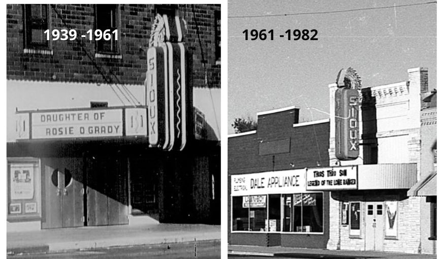 Sioux Theatre Marquee Neon Restoration 2021 2022 Hawarden